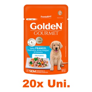 Sachê GoldeN Gourmet Cães Filhotes Frango 85g - 20 Uni. em Oferta na Shopee