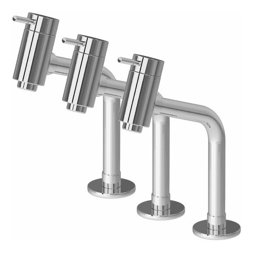 Kit Com 3 Torneira Para Banheiro Lavatorio Link Metal