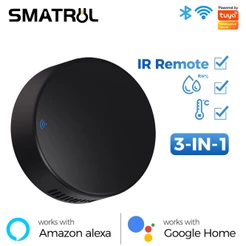 SMATRUL tuya Smart IR Controle Remoto Sensor De Umidade Temperatura Ar Condicionado Ventilador TV DVD Voice Live