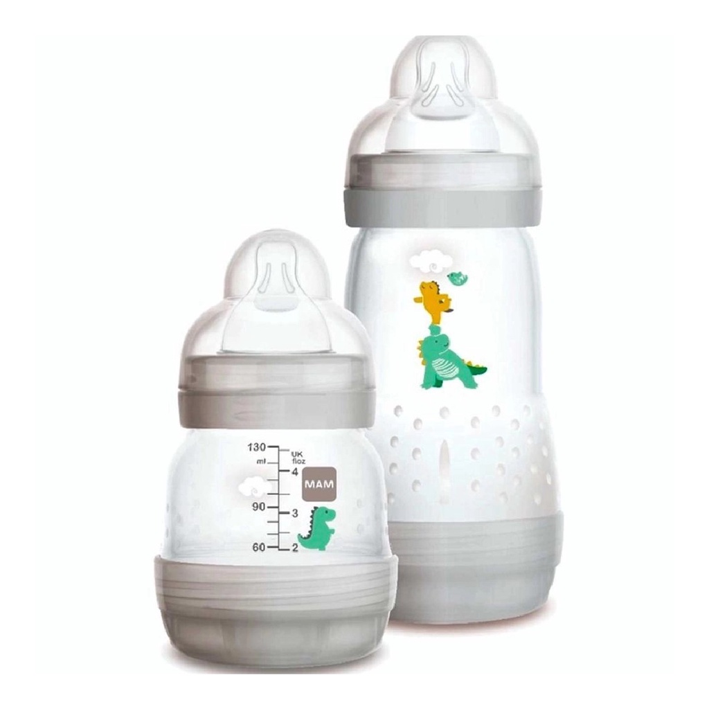 Kit 2 Mamadeiras Recém Nascidos Easy Start 130/260ml - MAM