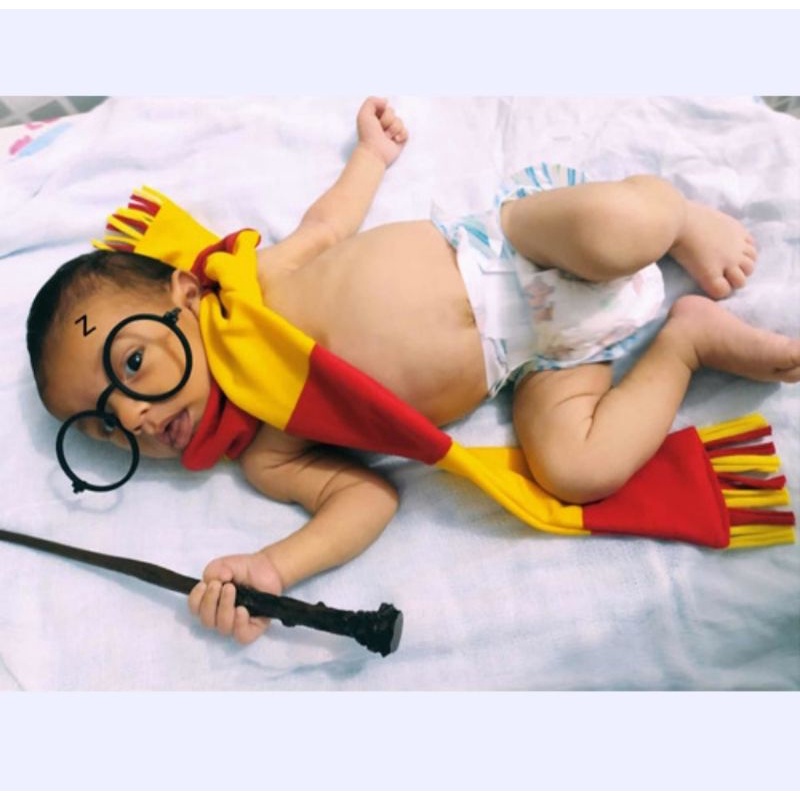 roupa fantasia para bebê , crianças e adultos Harry Potter cachecol + óculos todas as casas