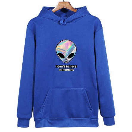 Moletom Canguru Alien Moda Tumblr Capuz Unissex/ I Dont Believe in Humans