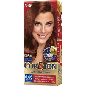 Tintura Creme Cor & Tom Niely 6.66 Louro Escuro Vermelho