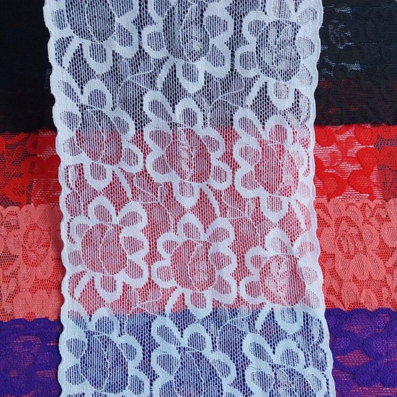 Renda Poliamida Com Elastano 15cm Pacote com 1 Metro  Lingerie Artesanato Armarinho em Oferta na Shopee