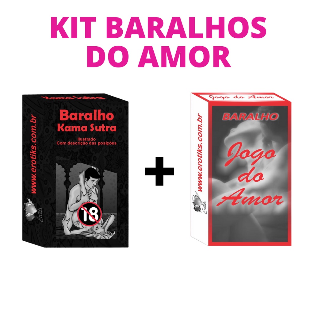 Kit Baralhos do Amor Kama Sutra de Posições + Jogo do Amor
