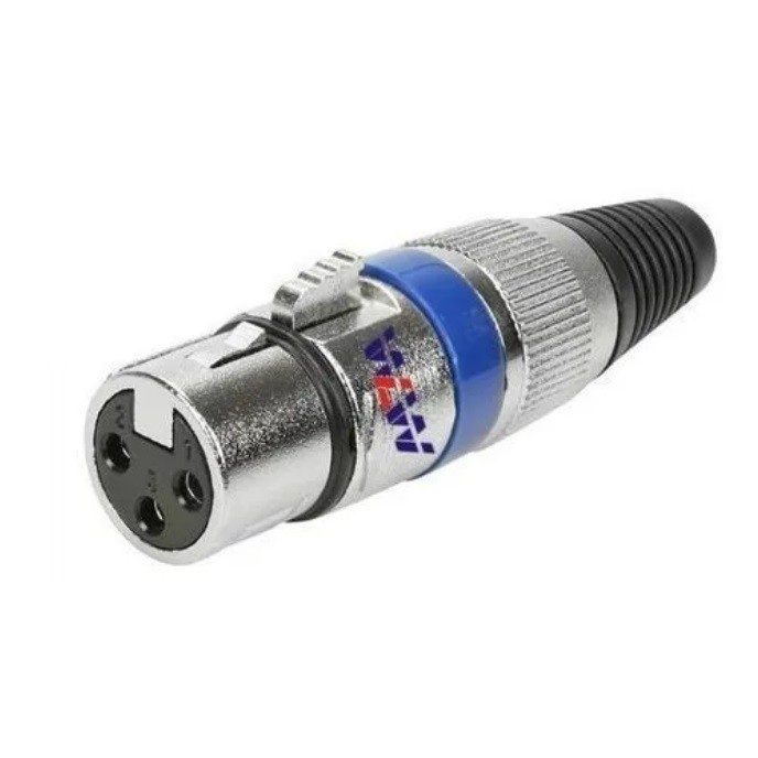 Kit De 10 Plugs Conector Xlr Canon Fêmea Microfone Dmx