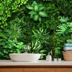 Papel de Parede Autocolante Personalizado Jardim Vertical Comigo-Ninguém-Pode
