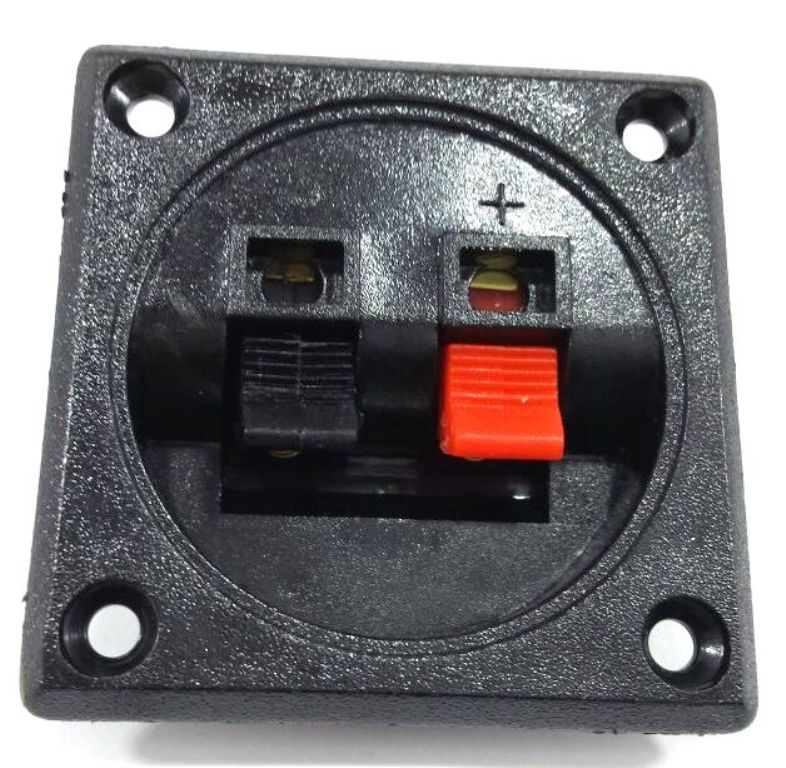 22 Conector Borne Quadrado para Caixa Acustica 1 Via 5,6 Cm