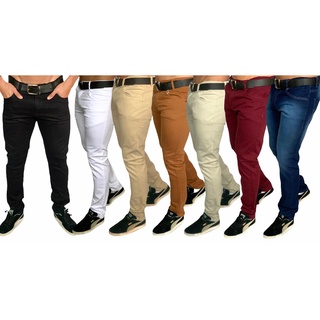 Calça Masculina de Sarja Básica Diversas Cores