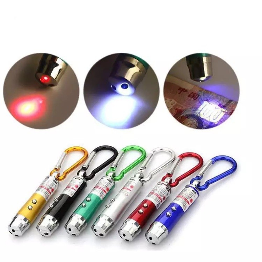 Kit 6 a 12 Mini Lanterna Laser Luz Uv Ultravioleta Chaveiro Brinquedo de Gato 3 Em 1