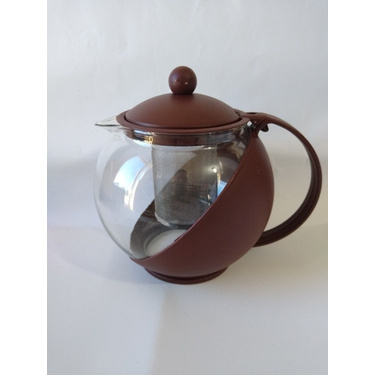 Chaleira Infusora 1250ml Bule Filtro Inox Para Chá Vidro