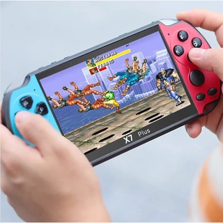 X7 Plus 5.1 inch Built-in 10000+ Free Games GBC/GBA/FC/MD/Arcade, Dual Joystick Portable Handheld Game Console 8GB RAM, MP3, MP4, MP5, Movie/Video/Music/Gamer Birthday Gifts