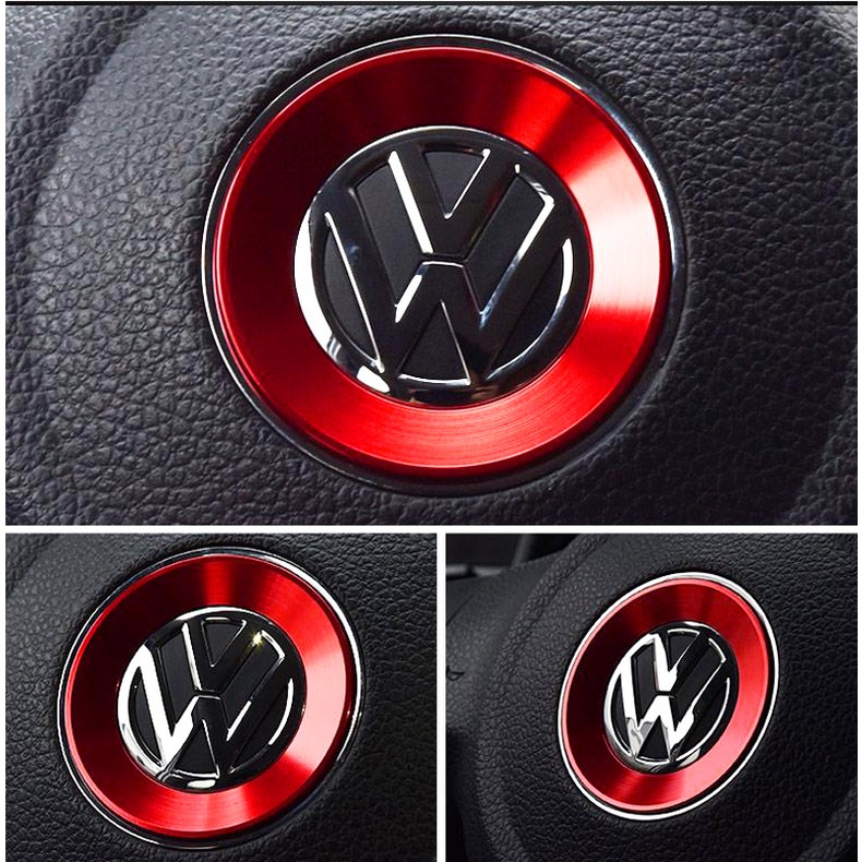 Anel De Decoração Do Emblema Centro Volante Carro Para Volkswagen Golf 6/7 VW Tiguan Passat B8 Jetta Mk6 Adesivo De Capa