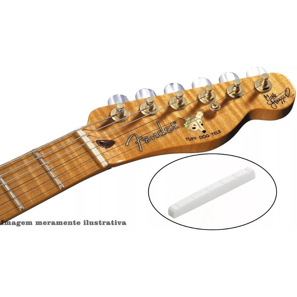 Pestana nut 100% osso animal 42 mm para guitarra strato caster tele 42mm melhor durabilidade