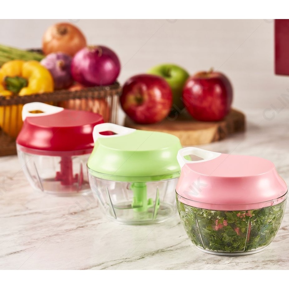 Mini Processador De Alimentos Manual com Batedor 3 Lâminas Pequeno