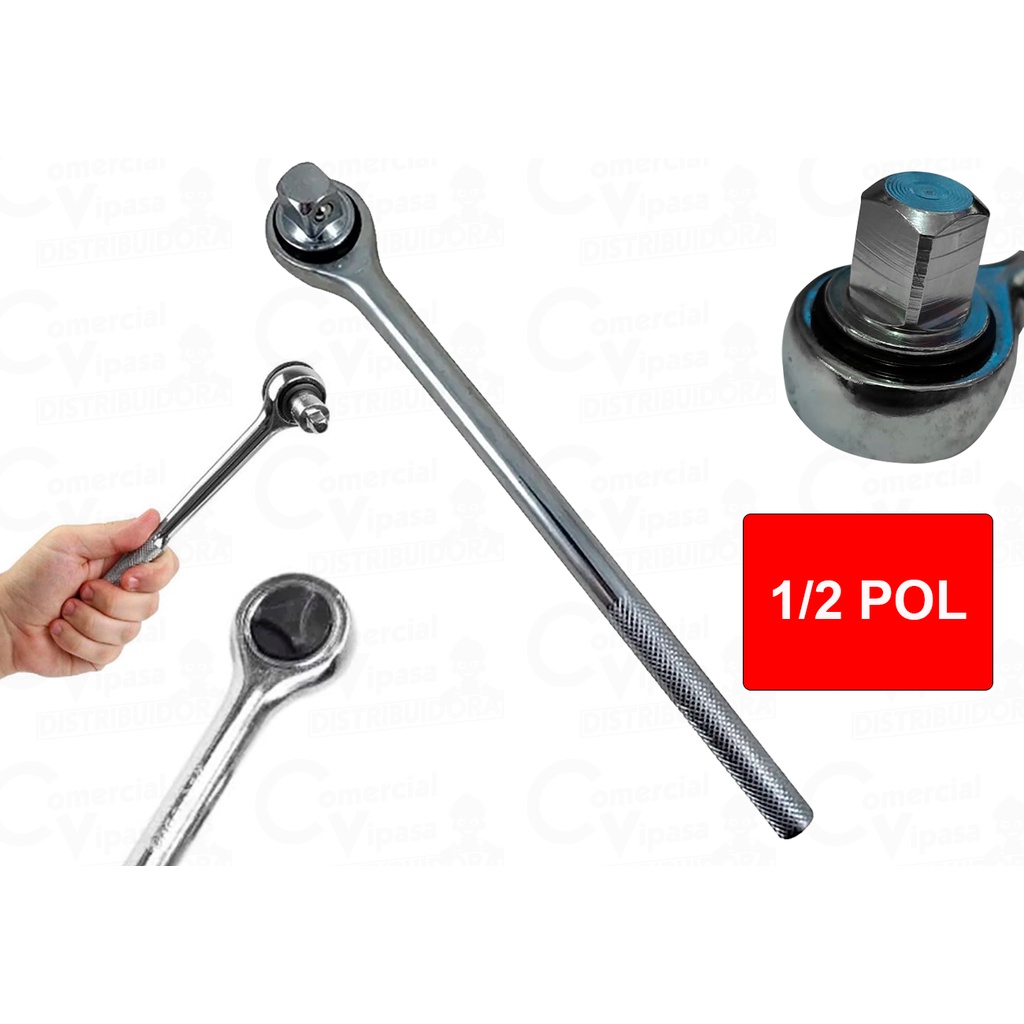 Chave Catraca 1/2 Polegada Reversível Sparta Crv Para Uso Profissional Para Soquetes Abrasão em Oferta na Shopee