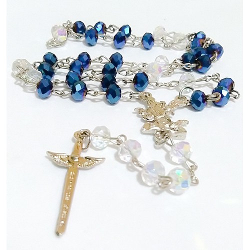 Terço 9 Saudações Arcanjo São Miguel Cristal 8mm - Colar em Oferta na Shopee