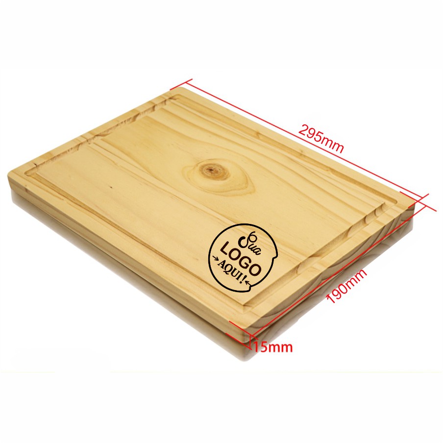 Tábua Madeira Hamburgueria Personalizada Sua logomarca  BBQ Churrasco Burguer Lanchonete Churrasco 19x30cm Personalizada