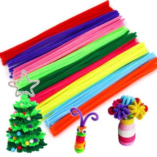 50/100pcs Multicolour Chenille Stems Pipe Cleaners Handmade Diy Art Crafts Material Creativity Handicraft Children Toys