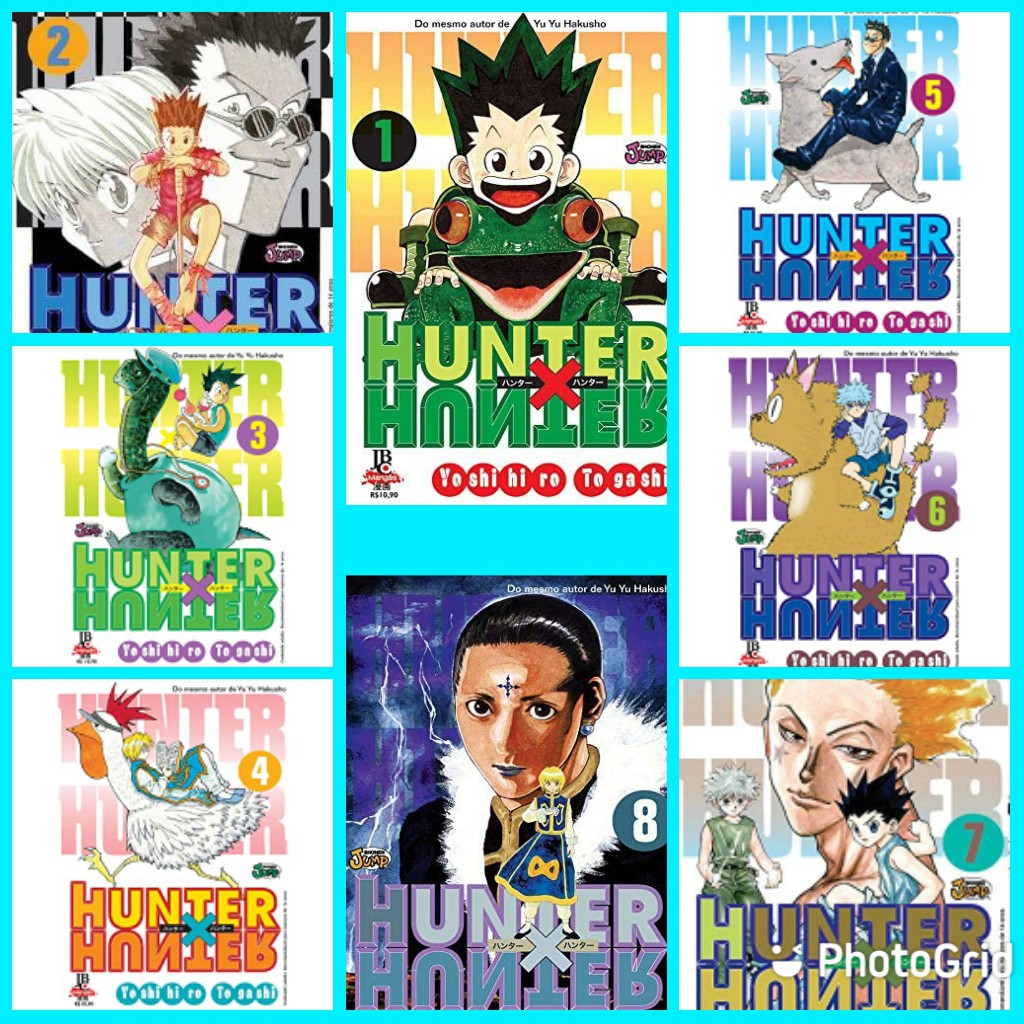 Mangá Hunter x Hunter vol.1 / vo.2 / vol.3 / vol.4 / vol.5 / vol.6 / vol.7 / vOL.8 Escorrega o