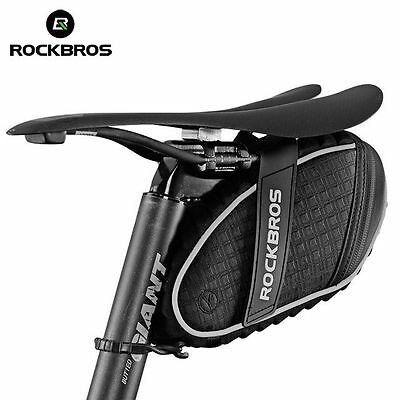 RockBros Bolsa De Selim De Bicicleta Refletiva 3D Preta À Prova D'água