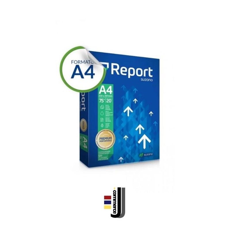 Papel Sulfite Report A4 210x297 mm 75g Branco Resma Pacote com 500 Folhas