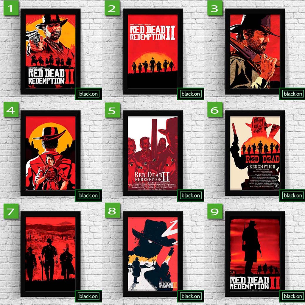 Quadro Com Moldura Poster Decorativo Game Geek Jogo Red Dead Redemption ...