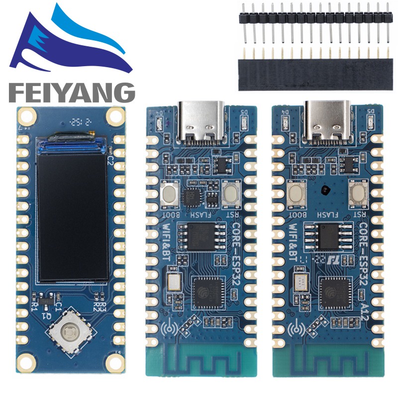 Placa De Desenvolvimento ESP32 ESP32-C3 CORE LCD Bordo Onboard 2.4G Antena 32Pin IDF WiFi + Bluetooth CH343P Para Arduino Micro-Prython