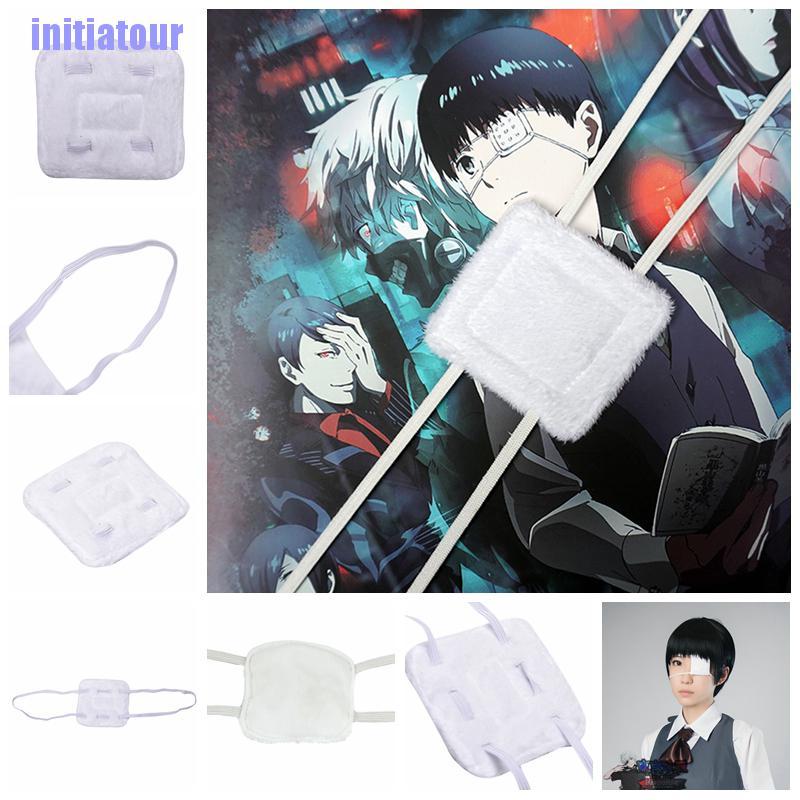 Iniciador ✔ Anime Tokyo Ghoul Kaneki Ken Blinder Patch De Olhos Brancos Cosplay De Uma Só Mão