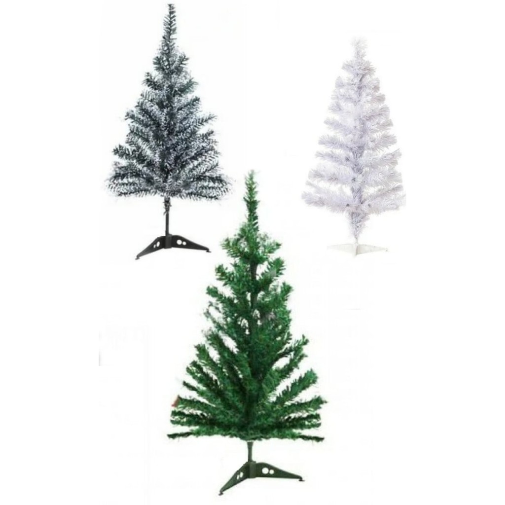 Árvores De Natal Nevada Verde E Branca Com 50 Galhos- 60cm | Shopee Brasil