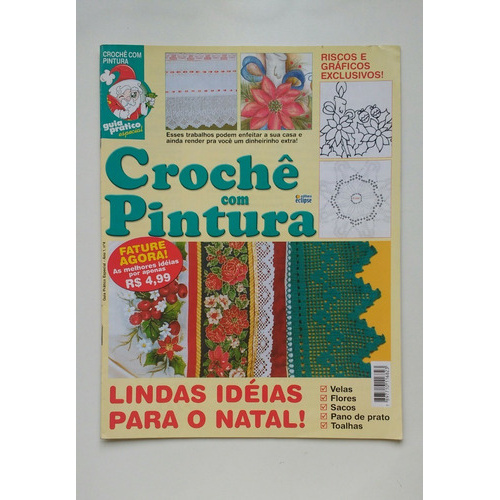 Revista Crochê Com Pintura Lindas Idéias Para O Natal D203 | Shopee Brasil