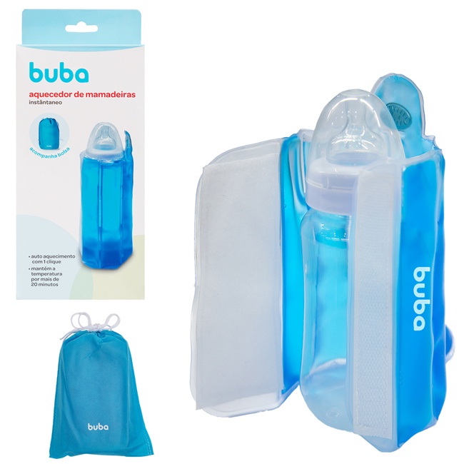 Aquecedor de Mamadeira Instantâneo Portátil Com Bolsinha Para Armazenamento BPA Free - Buba