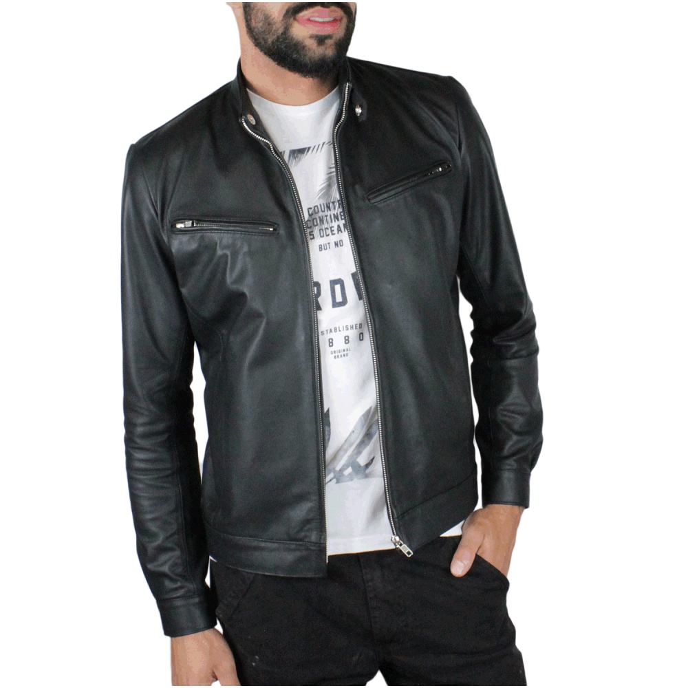 JAQUETA MASCULINA DE COURO LEGITIMO! ALTA DURABILIDADE E RESISTENTE 254