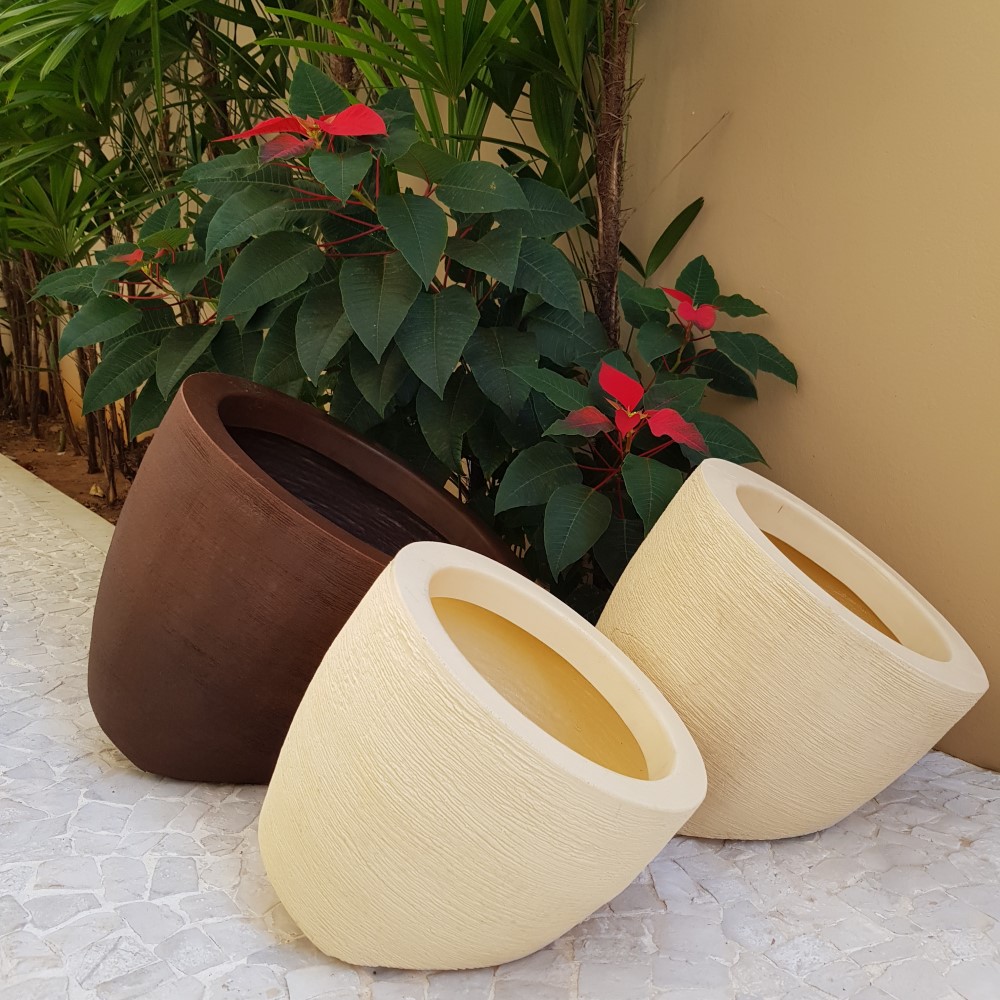 Vaso Deitado p/ Flores 33cm Decoração de Jardim Arranjos