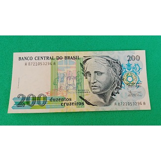 Cédula C215 200 cruzeiros Efígie Simbólica da República  ( Item de Coleção )