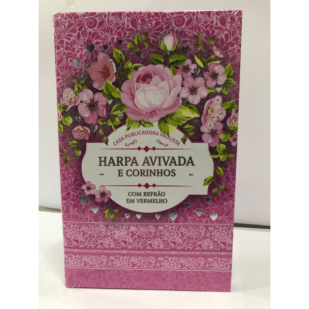 Harpa Avivada e Corinhos Letra Hipergigante Capa Dura - Floral Pink