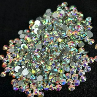 Pacote 100 unidades Cristal Chaton Boreal SS20 Pedrinhas para penteado com fio de cristal Pedrinha de Vidro redondo 5mm