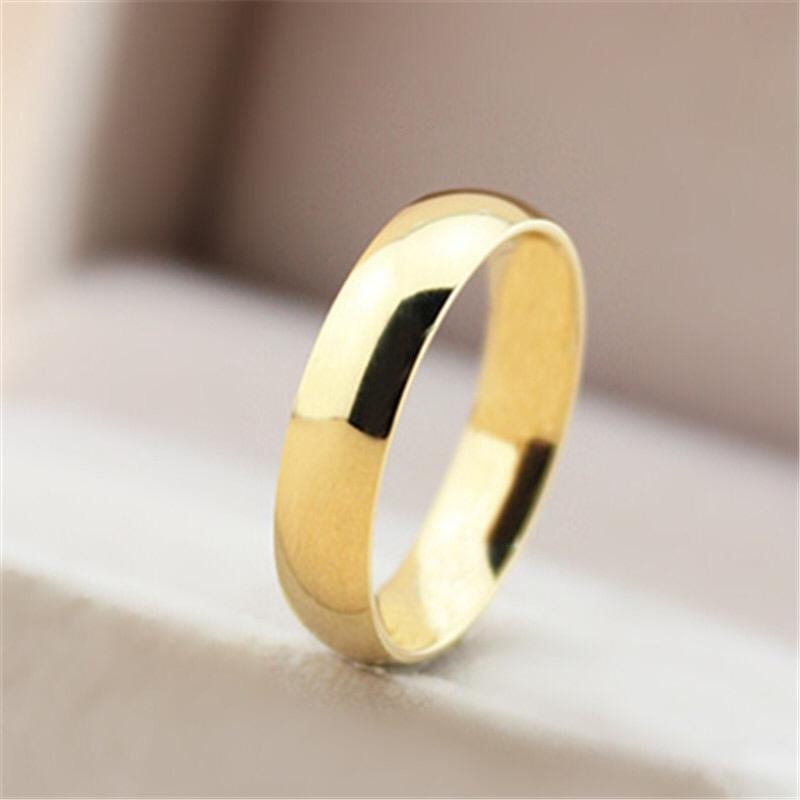 Aliança Anel Ouro e prata Casamento Folheado Reta 3mm 4mm 6mm Fina em Oferta na Shopee