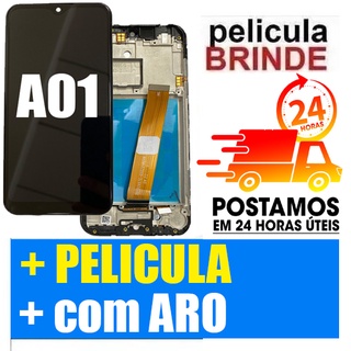 Tela Frontal Display Touch Lcd Galaxy A01 M ou F com ARO