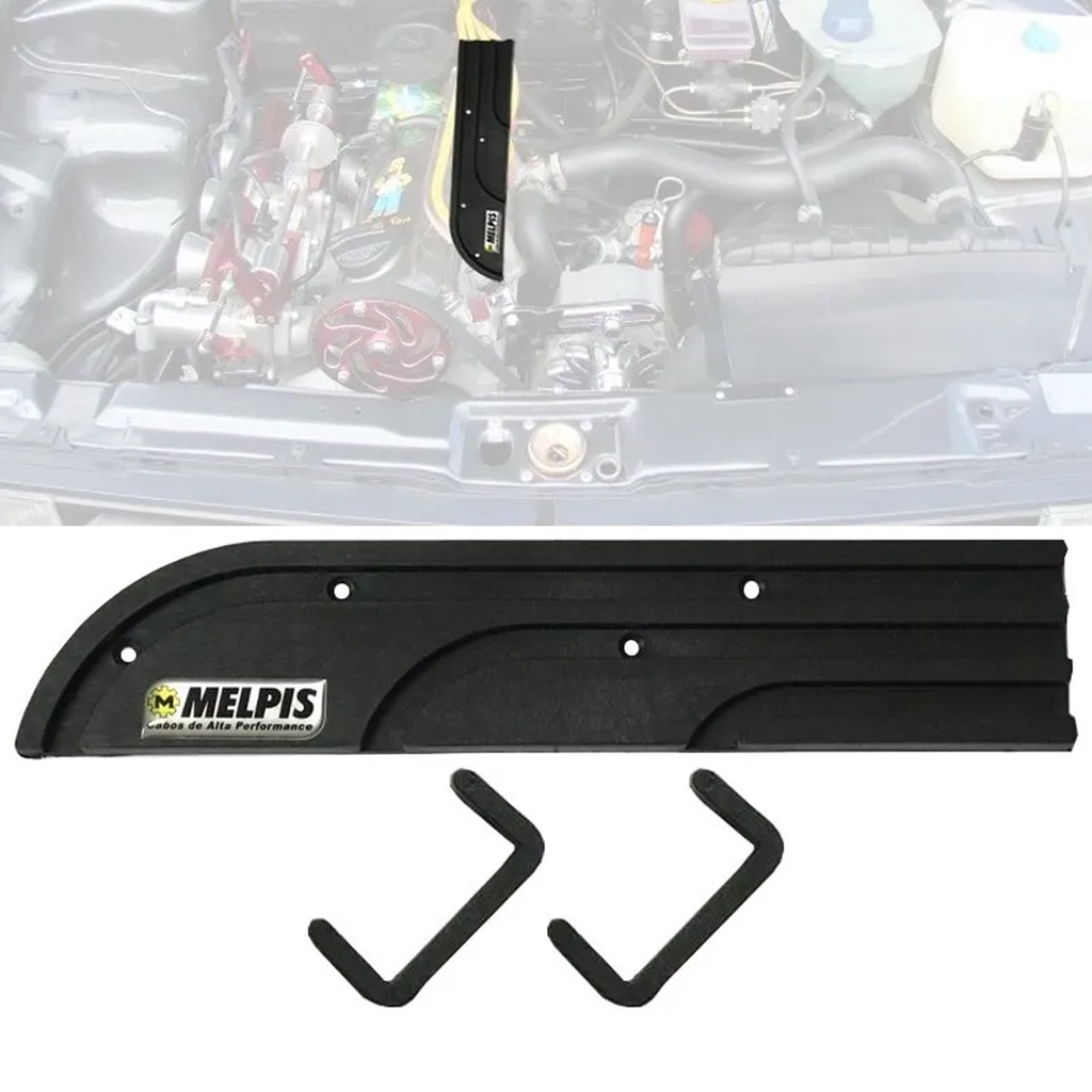 Régua Suporte Cabo De Velas 10mm Gol Parati Saveiro Motor Ap - PRETO Imperdível