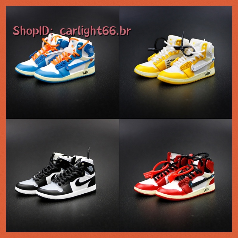 (1 Par) Pequenos Sapatos mini aj1 Modelo De Basquetebol Sapato Ornamentos Carro nba James Kobe Curry Car Decorações Criativos