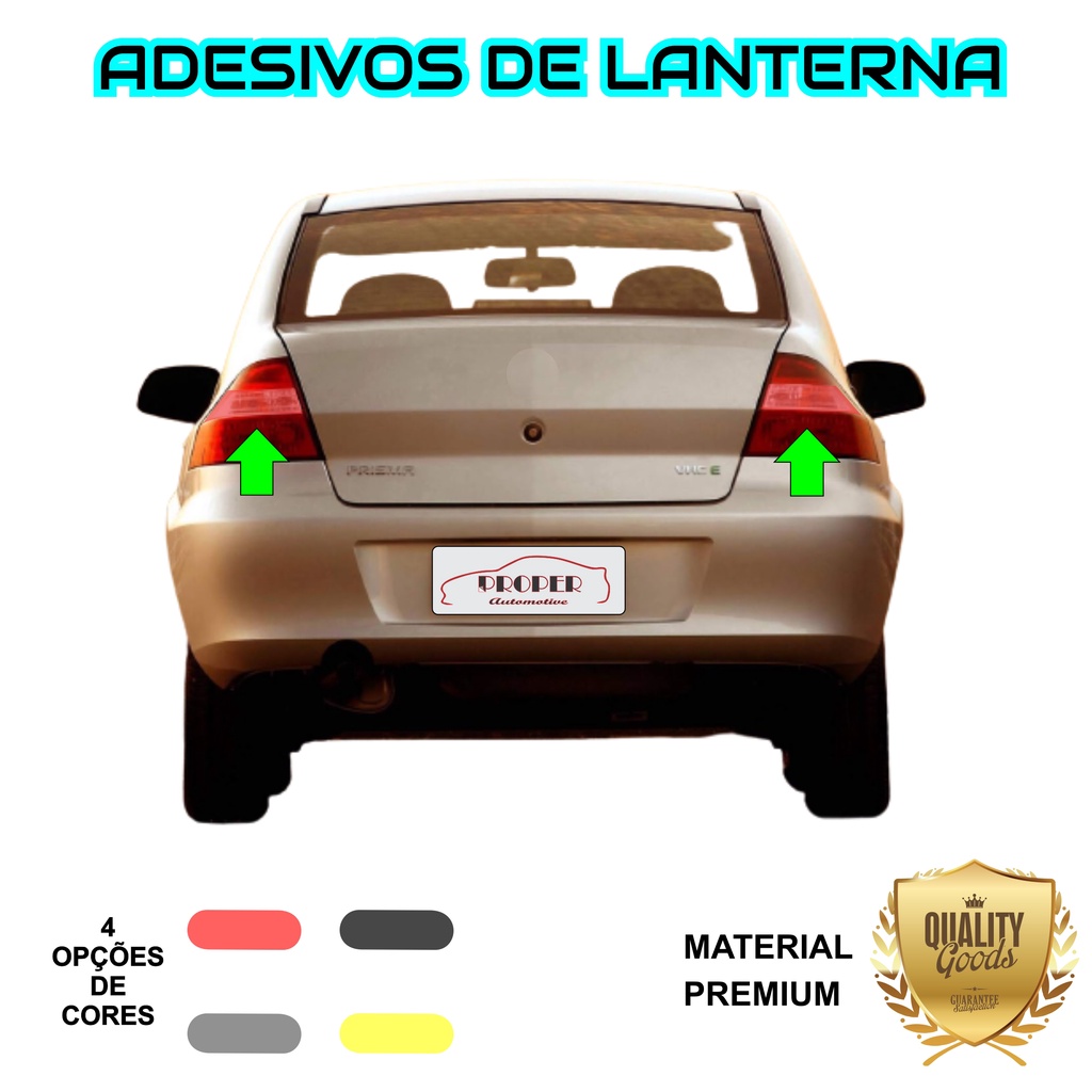 Adesivo de Lanterna Gm Chevrolet Prisma em Oferta na Shopee