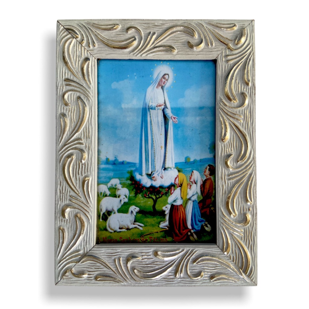 Quadro Nossa Senhora de Fatima Decorativo c/ Vidro 20x15