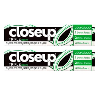 Kit 2 Creme Dental Close Up Triple Menta 70g
