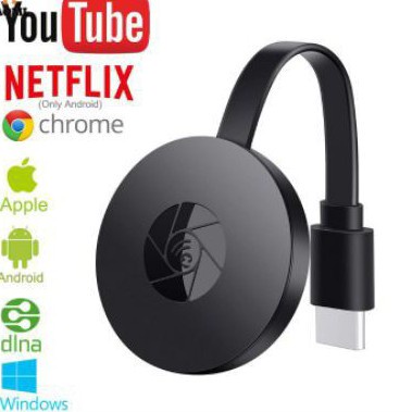 Miracast Dongle Google Chrome Cast Any Cast Wecast HDMI Wifi Transmitir tela do Celular Para TV FULL HD - Transforme sua