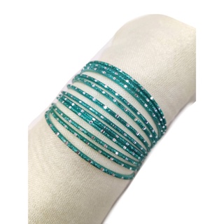 Kit Caixa de Pulseiras Indianas Argolas com Brilho c/ 144 peças em Oferta na Shopee