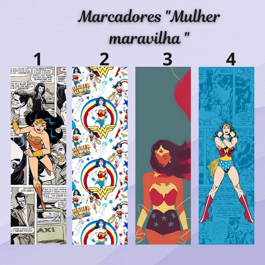 Marcador plastificado Mulher maravilha