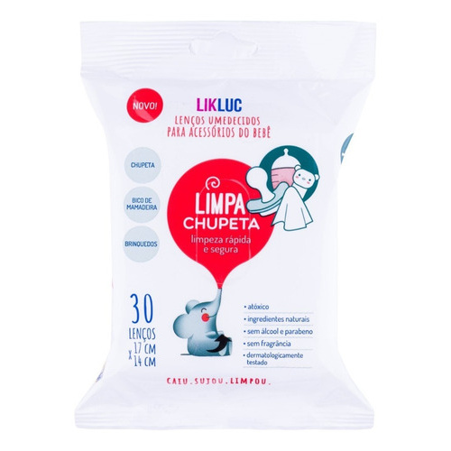 Limpa Chupeta Likluc Lenços Para Limpar Chupetas E Objetos