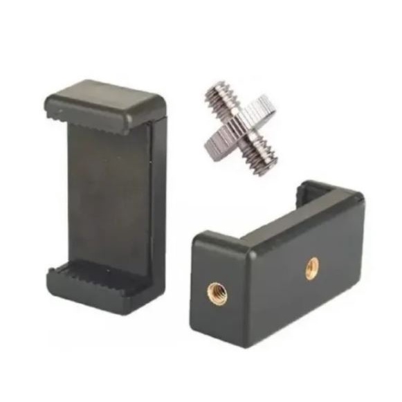 Suporte Celular Clip Parafuso Rosca 1/4 Tripé Ring Light