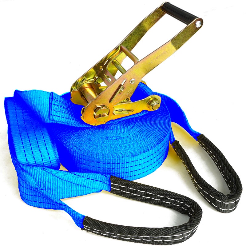 Kit Slackline 15 Mts - Azul Cinta + Catraca Esportes Radicais Gupar